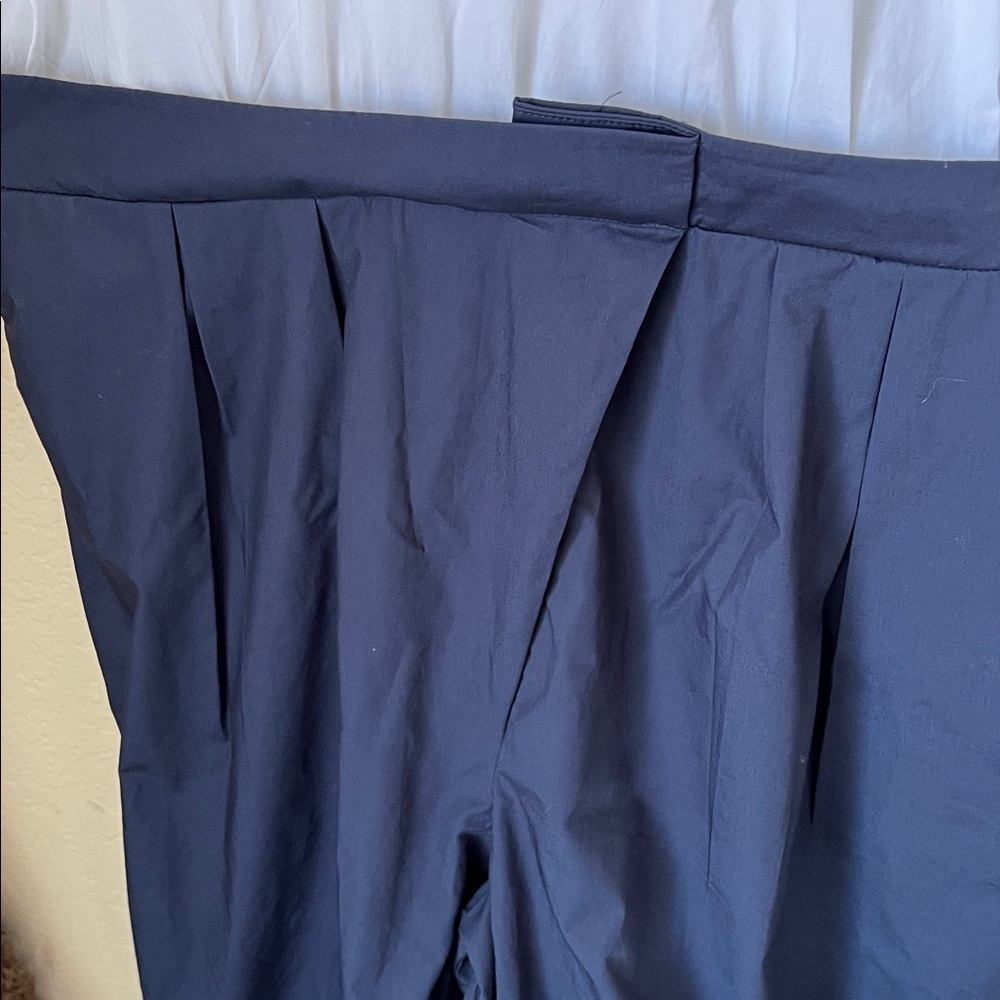 Zara white and navy poplin mixed jumpsuit - Picture 4 of 9